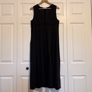 Womens Monday12 Black Long Dress V Neck Size Medium